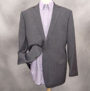 NEW Lauren Ralph Lauren Gray Two Button Suit Jacket Blazer 46L